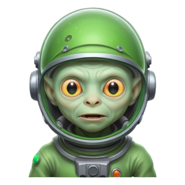 Neon gollum with a space helmet on sticker