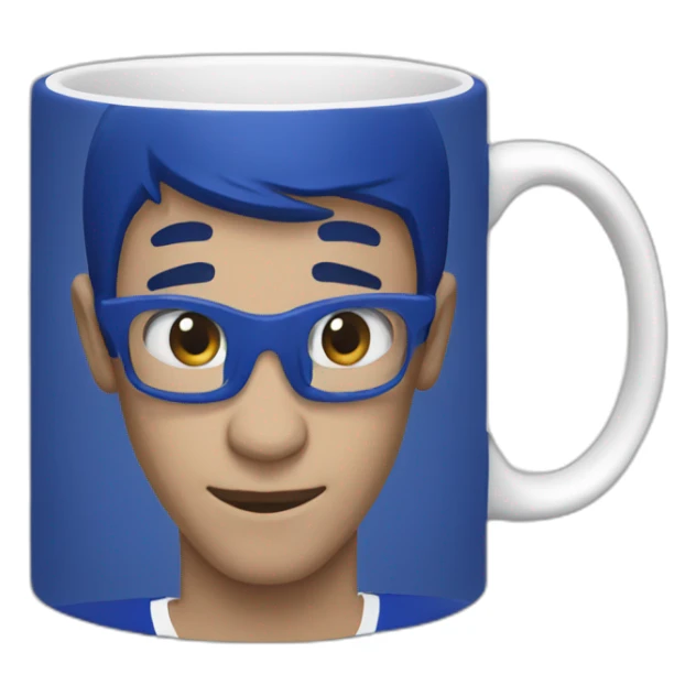 mug in chelsea colours sticker