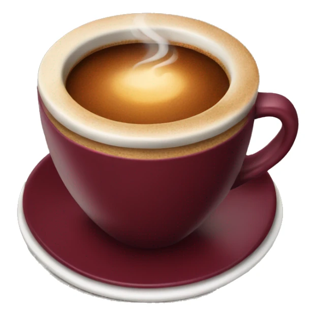  burgundy hot cup of coffee sticker