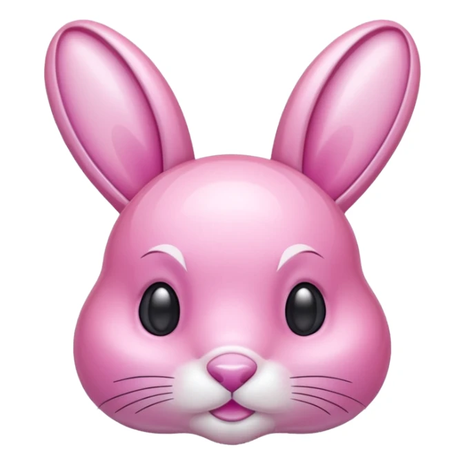 crystal bunny pink sticker
