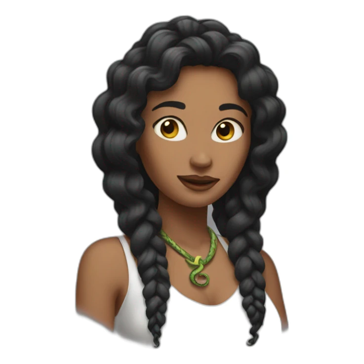 woman with snake haire sticker