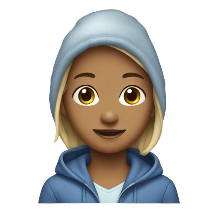 Figure skater wearing hoodie ￼ sticker