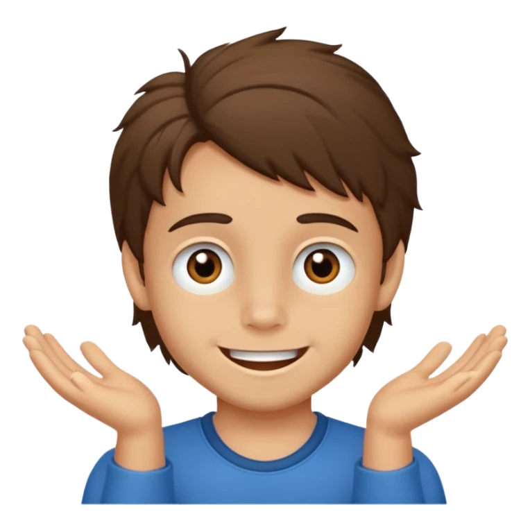 Un niño con forma de cara un poco estirada piel un poco morena y hombre sticker