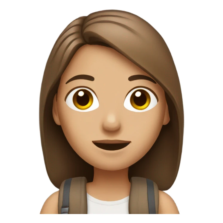 Travel girl brown hair  sticker