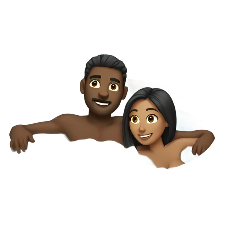 Couple in jacuzzi  sticker