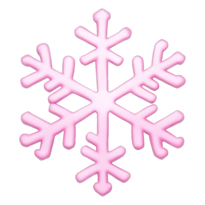 Snowflake made out of light pink hearts ￼ sticker