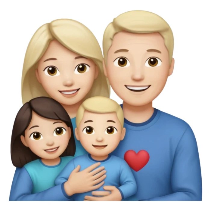 family emoji 3 people korean x white amwf sticker