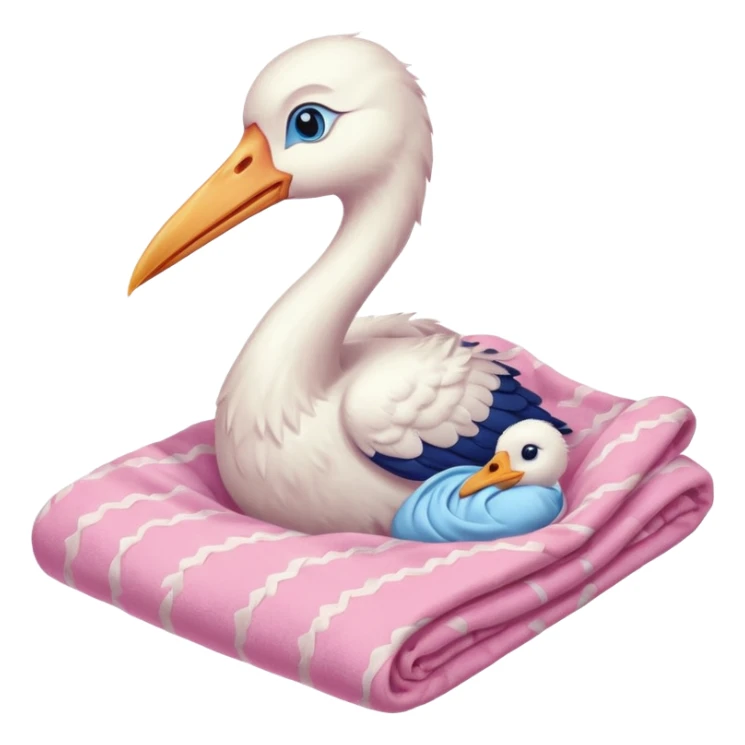 Cigueña cargando un bebé sticker