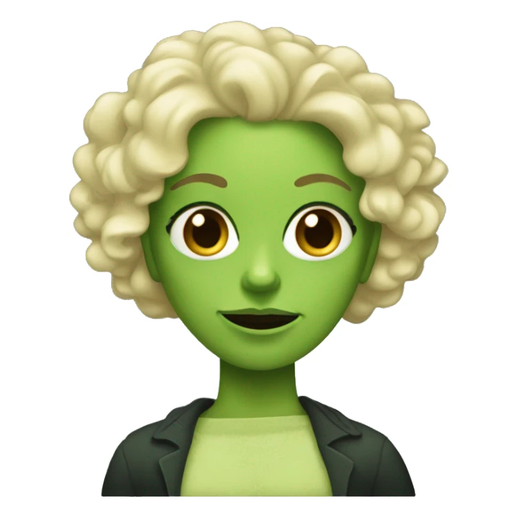 Frankenstein’s monster as a woman with blonde curly hair  sticker