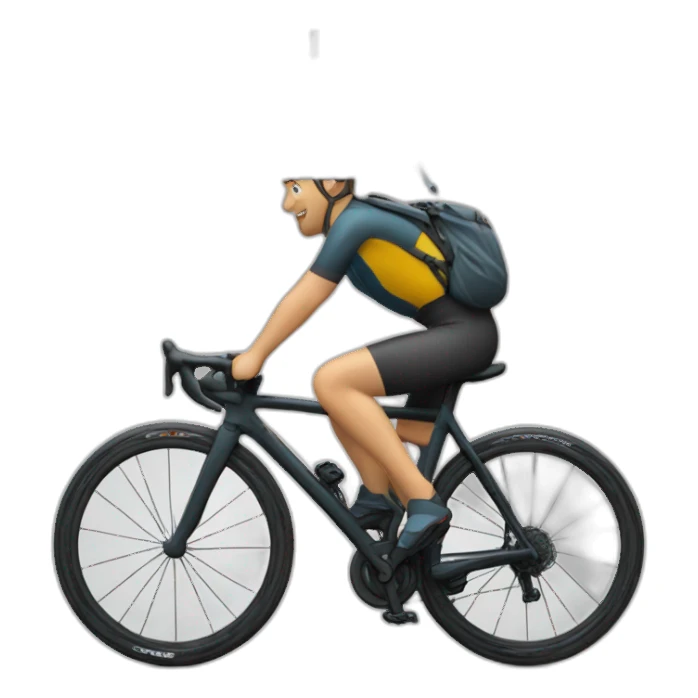 Ciclista de montaña bajo la lluvia sticker