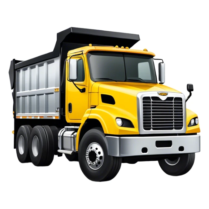 Dump Truck - Freightliner 114SD (Model Year: 2022) (Iconic colour: Yellow with black and silver) sticker