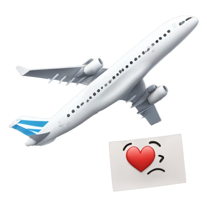 Un avion avec une pancarte ecrit je « t’aime roxane » sticker