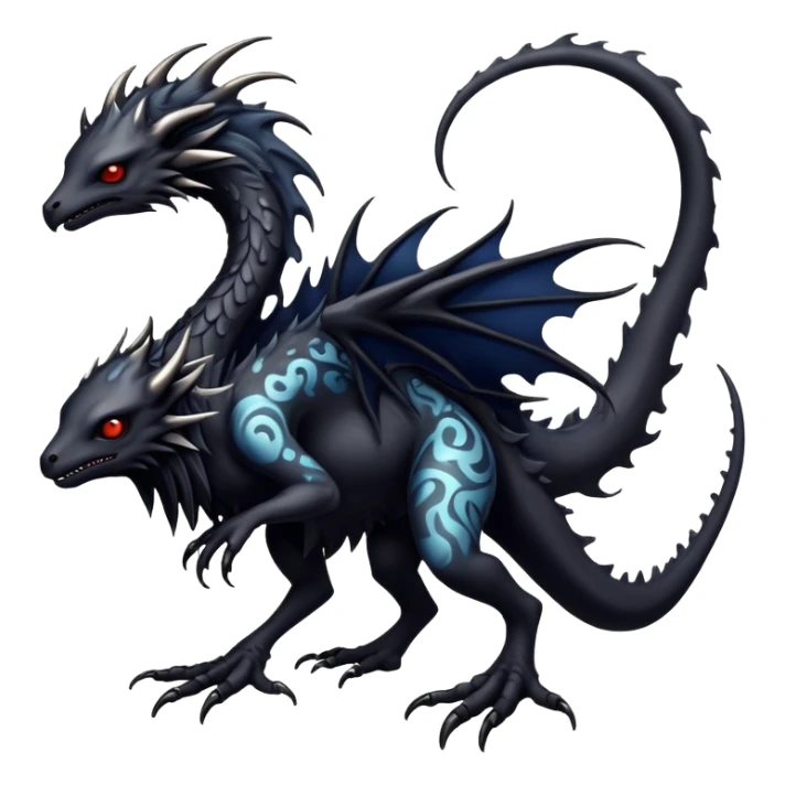 a dark gothic gloomy edgy vernid-fionbri-creature with splash patterns full body sticker