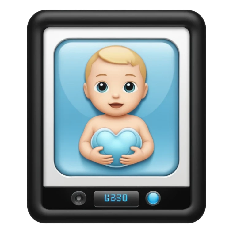Black baby ultrasound machine  sticker