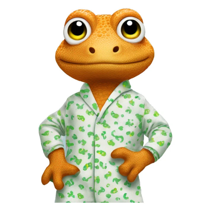 The geico gecko wearing pajamas sticker