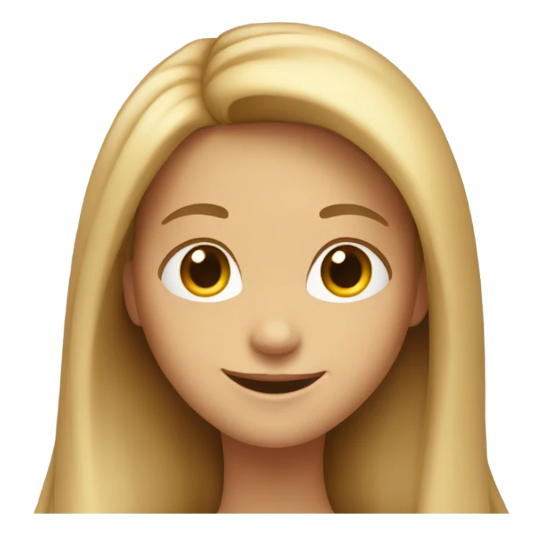 smiling girl with long hair sticker