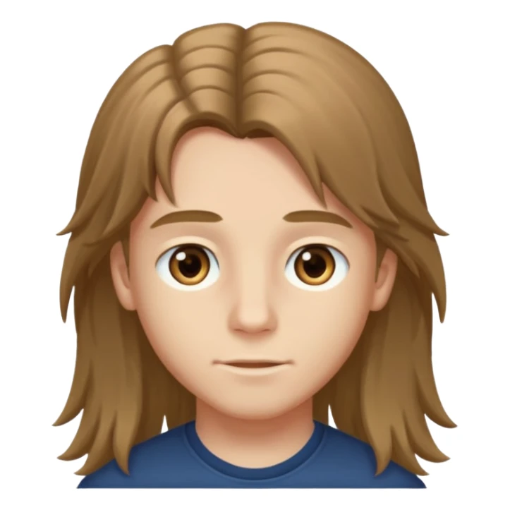 Boy long hair sticker