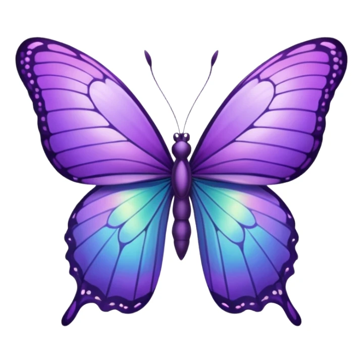 Create a purple butterfly emoji that I can copy and paste. sticker