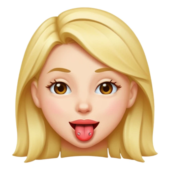 Girl with tongue out winking sticker