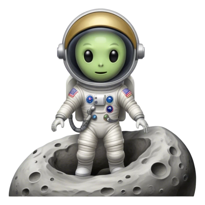 alien astronaut, and, usa astronaut, on moon sticker