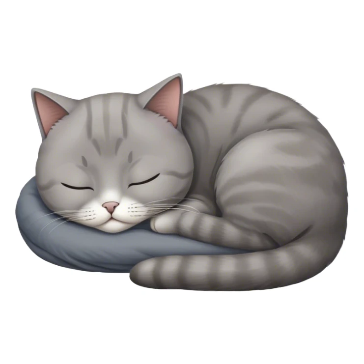 British short hair cat sleepig sticker