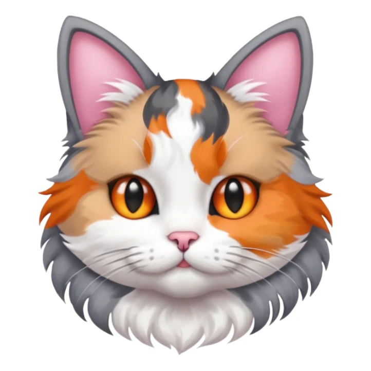 cat with pink bows on right side of ear sticker