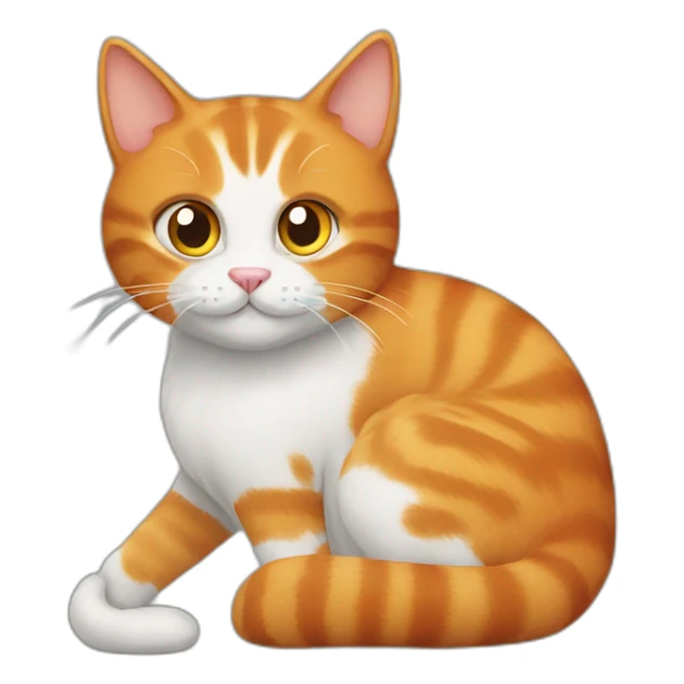 ginger cat and grey cat sticker