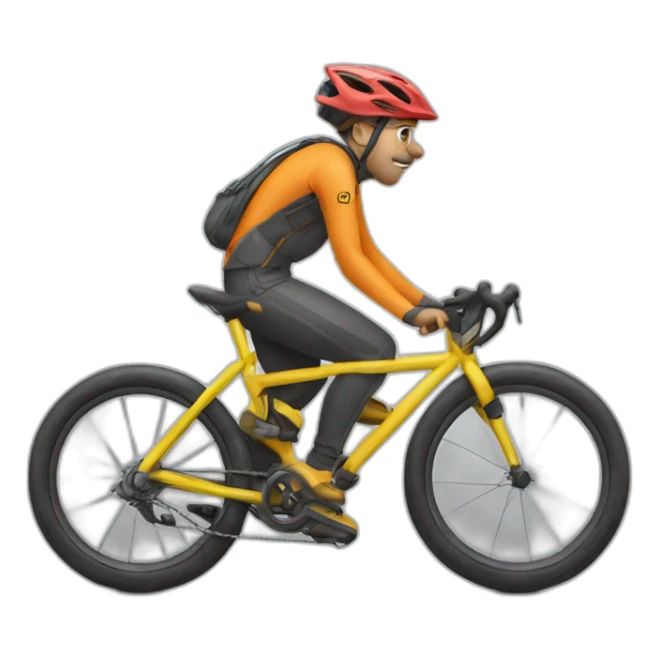 Raton laveur qui fait du vélo sticker