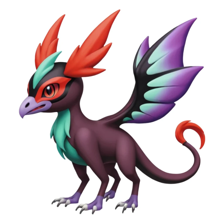 Meloetta-Darkrai-Noivern-Pokémon-Fakémon-creature sticker