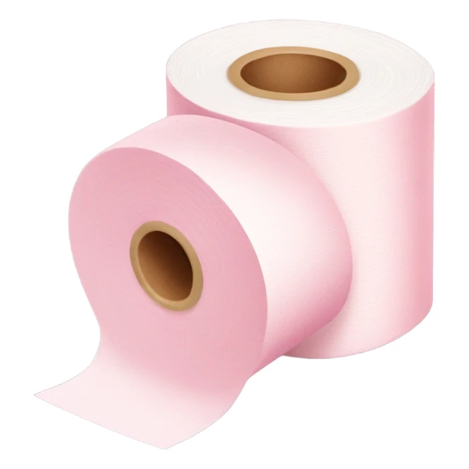 Light-pink roll of toilet paper  sticker
