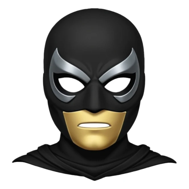 marvel character black holt with iconic black mask sticker