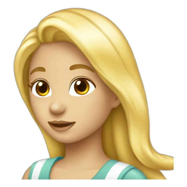 dolphin-with-blonde-hair sticker