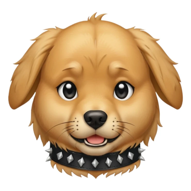 Crying golden retriever dog wearing goth accessories sticker