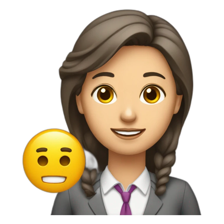 una jefa una docente y un secretario en una oficina sticker