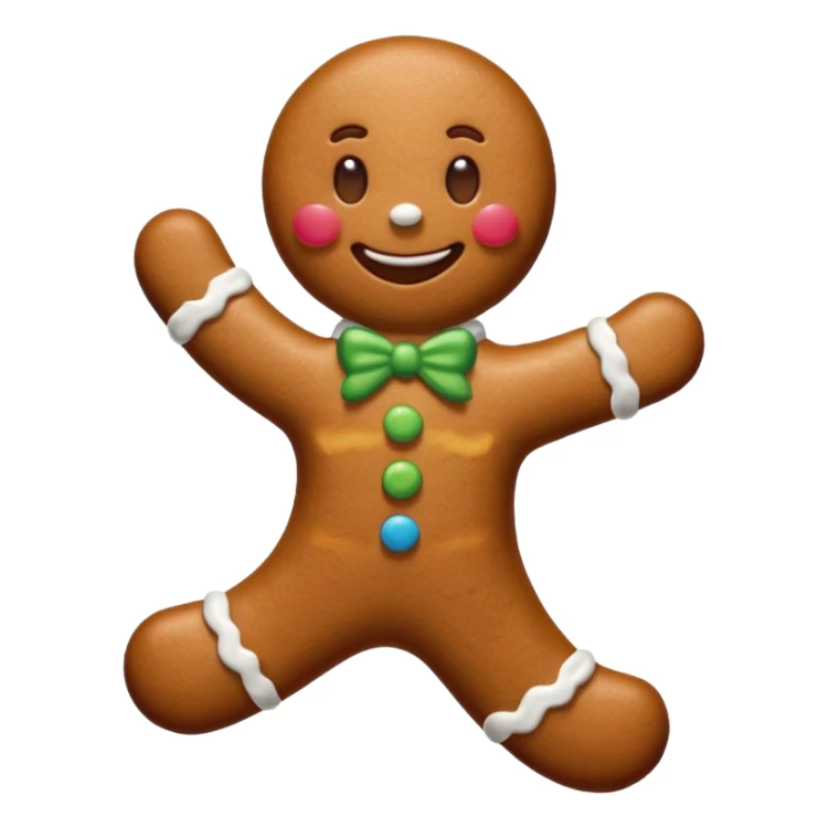 Omino di pan di zenzero con solo glassa bianca  sticker