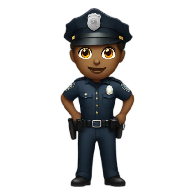 black dancer dressed as a police officer sticker