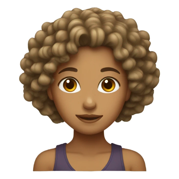 Tan girl with curls sticker