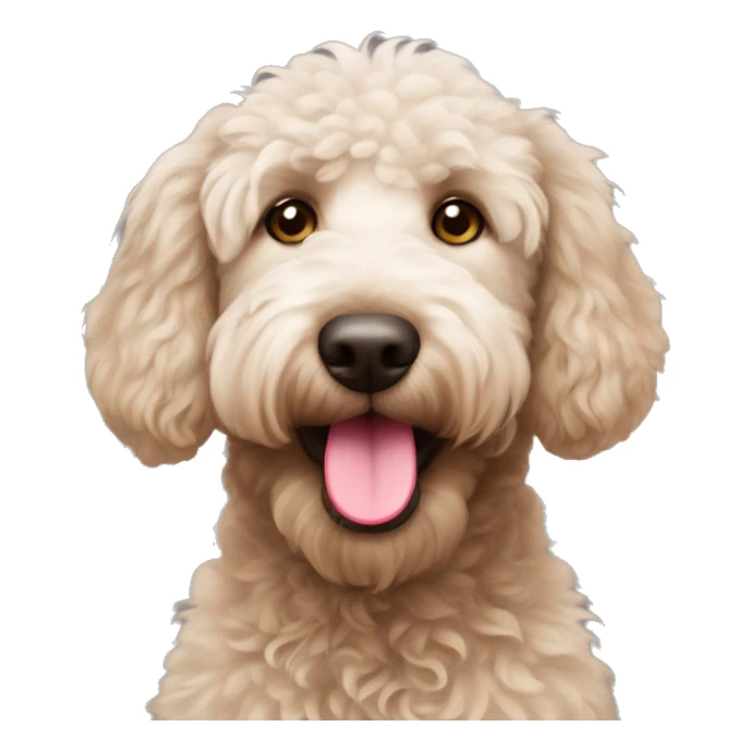 Bright pink nose on a labradoodle  sticker