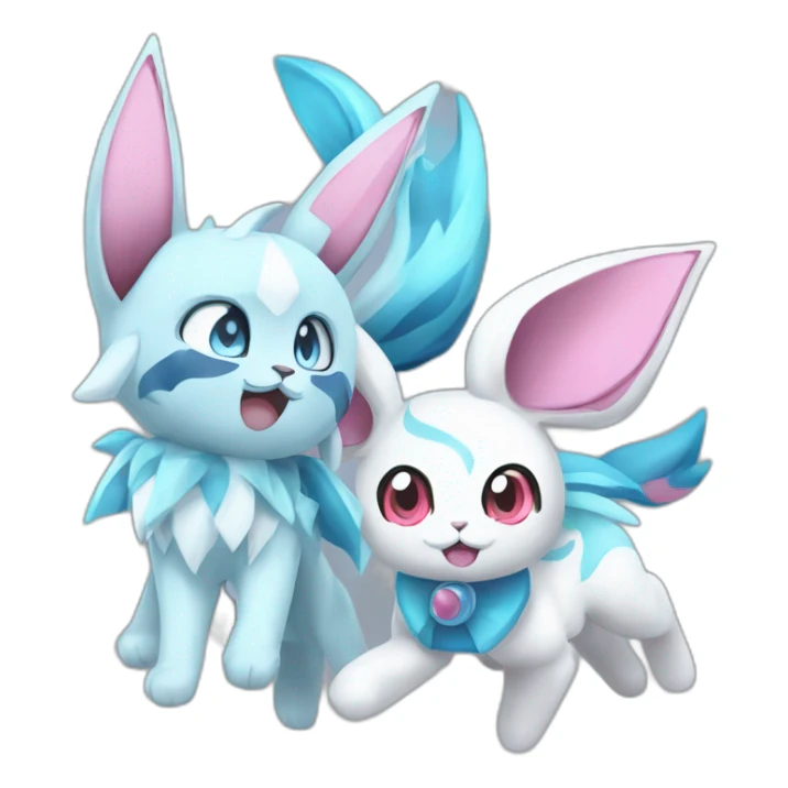 Sylveon and glaceon fuze sticker