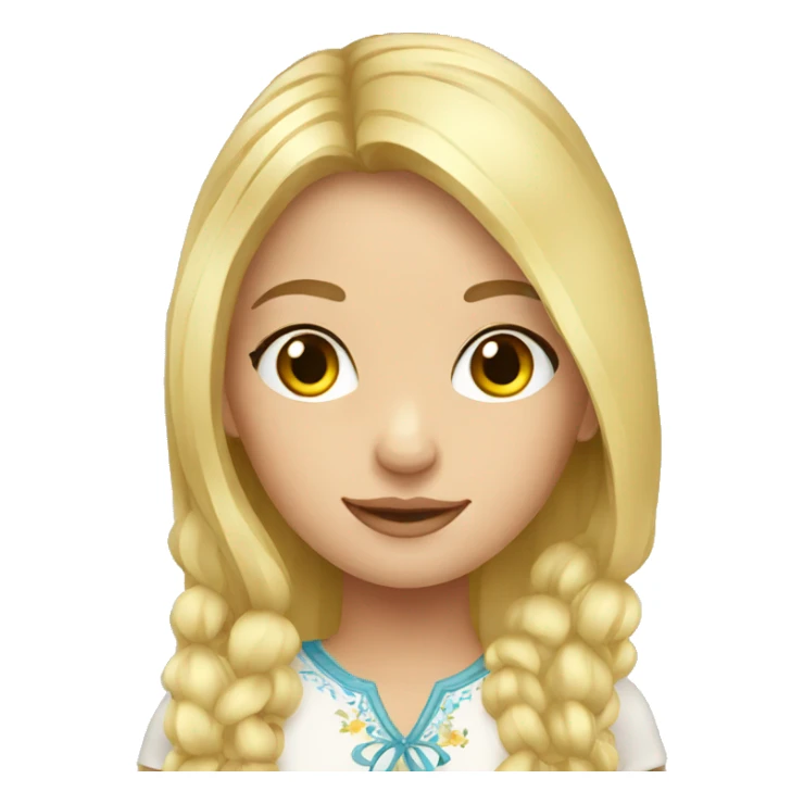 blonde Ukrainian girl sticker
