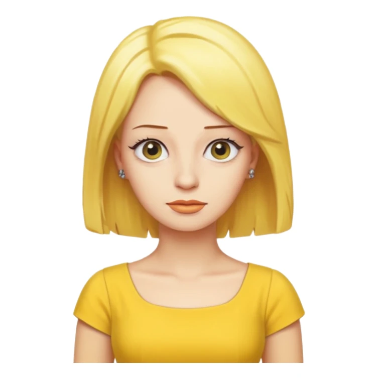 Simpson women with yellow hair and yellow dress sticker