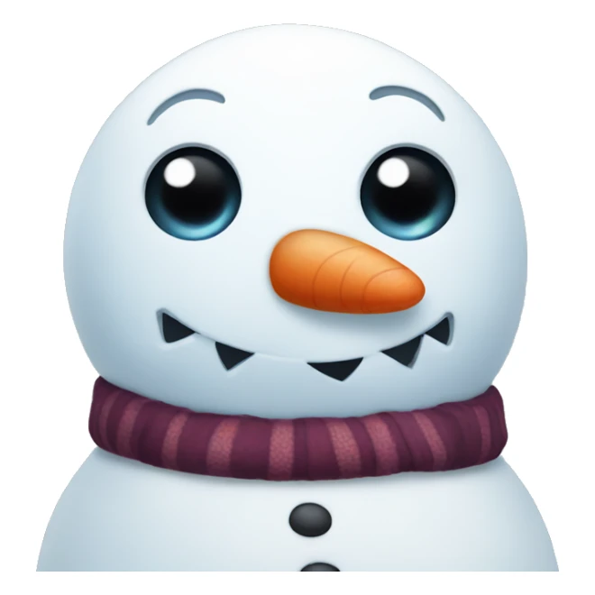 Snowman with eyes that are heart sticker