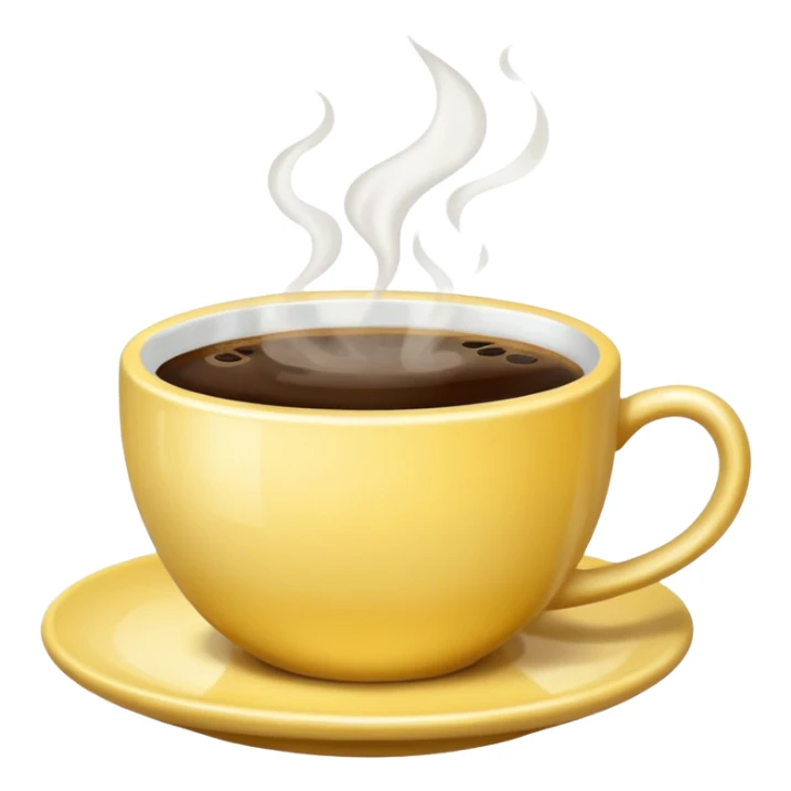 Pale lemon cup of coffee sticker