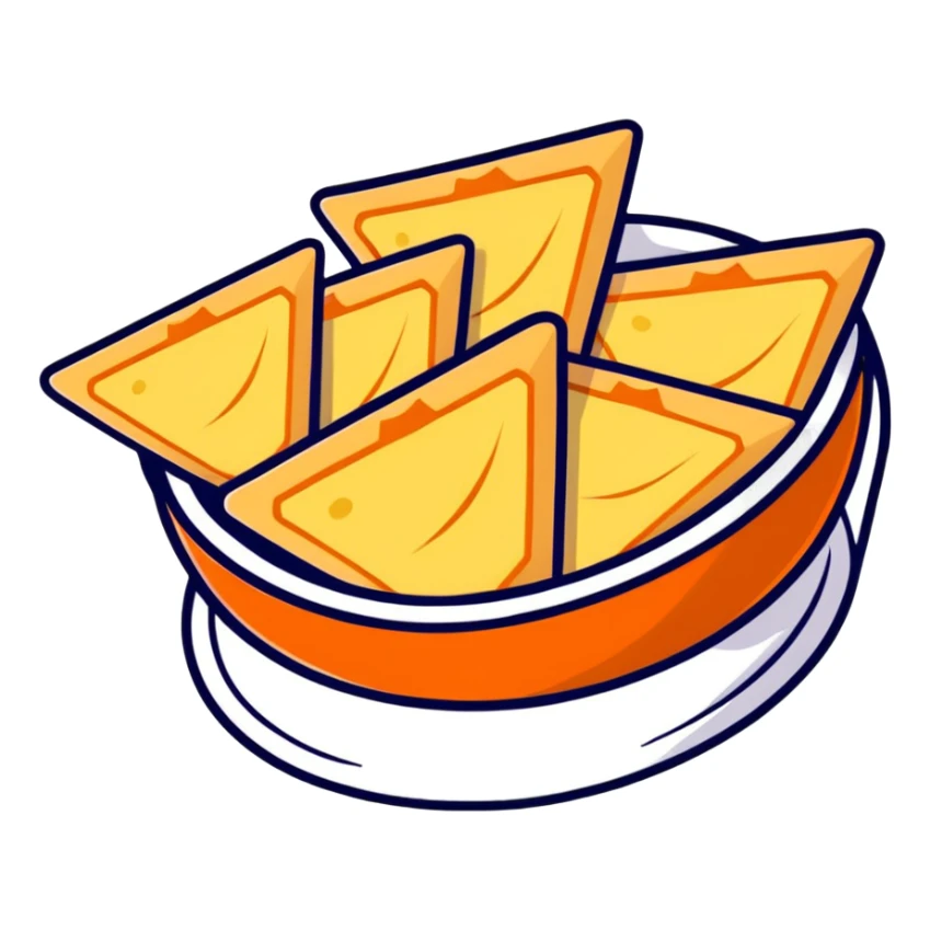 chaat papdi, Indian street food sticker