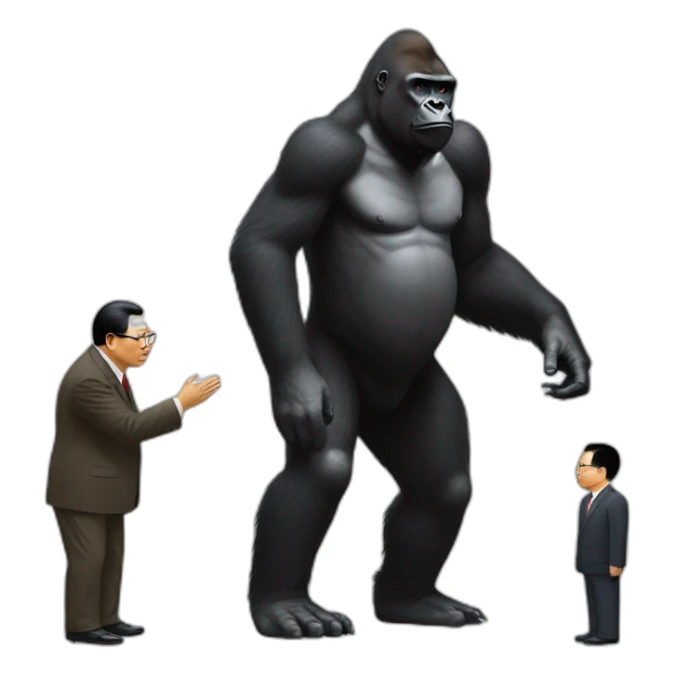 Gorilla meeting Kim yong un sticker