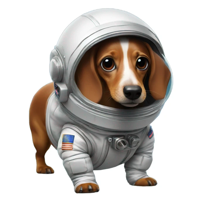 Sausage dog in space suit sticker
