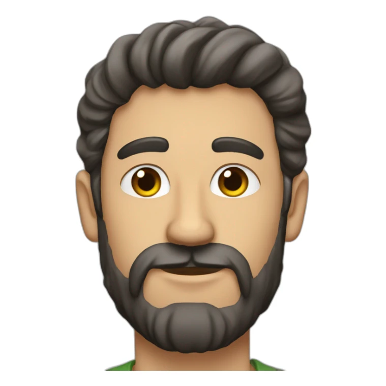 Hombre moreno con barba y delgado sticker