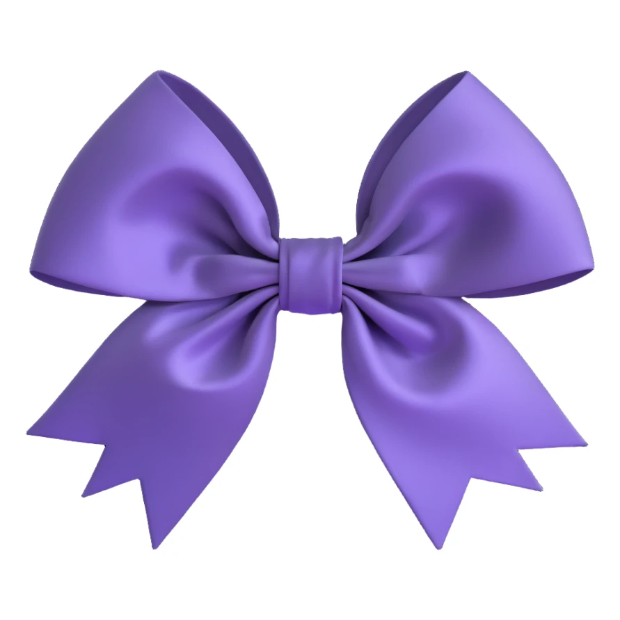 elegant satin hair bow sticker