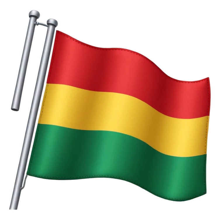 plain Flag with Red, Black and Green horizontal stripes flag  with no flag pole sticker