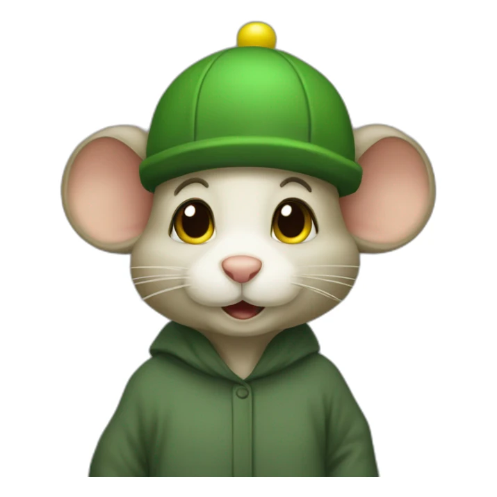 old jerry mouse with green cap, and complete yellow Abaya sticker